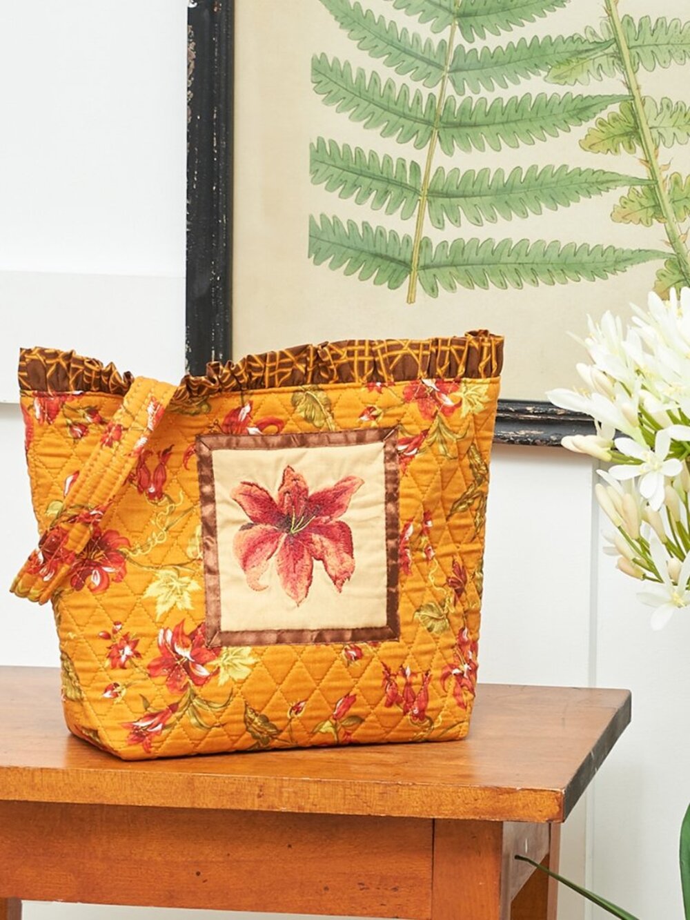 C&F Women's Quilted Kona Bay Shoulder Tote Bag 13" x 10" x 4" NEW